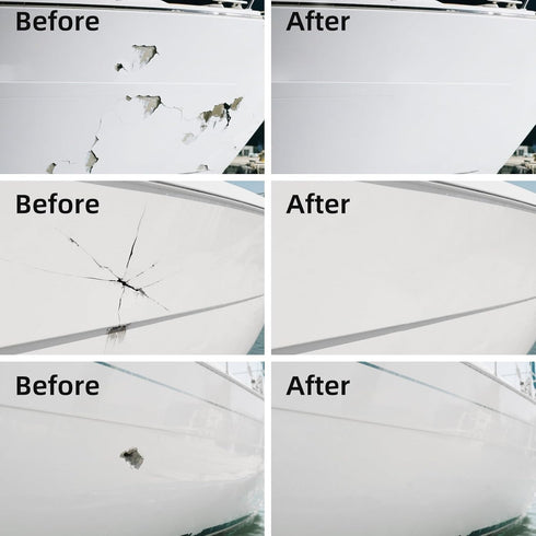 FENFANDAS Fiberglass Boat Repair Kit White, Gel Coat Repair Kit for Boats, Marine Fiberglass Repair Kit for Boats