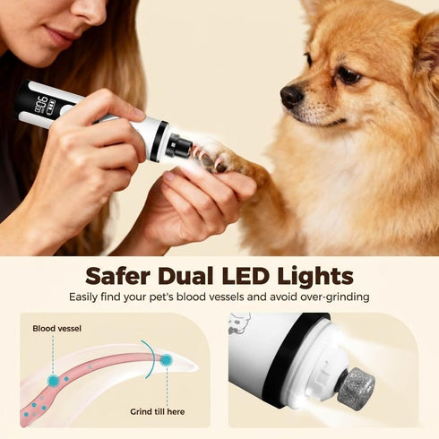 2026 3 Speeds,2000mAh Upgrade Silent Groom Pro Nail Grinder,Silent Groom Pro for Dogs,with LED Light & Battery,Quick