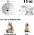 Y YHY Elevated Cat Food Bowl, Raised Pet Food and Water Bowl for Cat and Small Dog, Tilted Ceramic Water Bowl No Spill,15oz, Dishwasher Safe