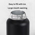 aquaswift 40 oz, 3 core - Sports Water Bottle - Gym & Outdoor Bottles, Double Wall, Black - Vacuum Insulated Stainless