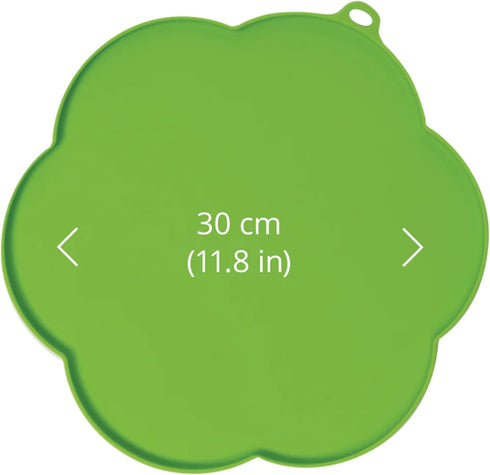 Catit Flower Shape Cat Placemat, Green, 11.8in Diameter