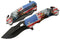SZCO Supplies 300565 USA Eagle Decal Liner Lock Assisted Open Tactical Folding Knife - Multi-Colored, 8" Length