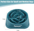 Slow Feeder Dog Bowls, Anti-Slip Maze Puzzle Dog Feeding Bowls, Anti-Chocking and Interactive Dog Food Bowls, Bloat Stop Dog Bowls for Small and Medium Dogs and Cats (Navy Blue)