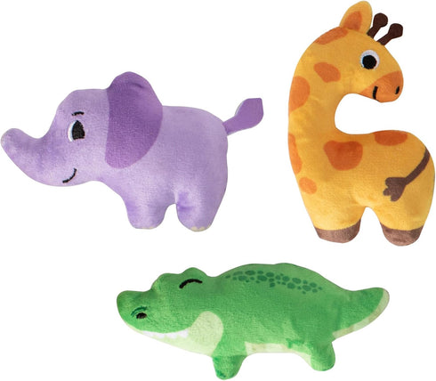 Fringe Studio Plush Dog Toy Set, Small 3 Piece Set, Wild Times, Pet Shop Collection (662052)