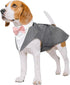 Kuoser Dog Tuxedo Suit and Bandana Set, Formal Pet Wedding Attire for Large Medium Small Dogs