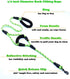 Love Dream Dog Leash 5ft Long with 2 Comfortable Padded Handles, Reflective Threads Double Handles Lead for Control Safety Dog Training Leash for Small Medium Large Dogs (5 FT, Green)