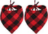 2 Pcs Dog Bandana Christmas Triangle Scarf Accessories Bibs Red Black Plaid