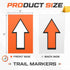 150 8"x5" Pcs Racing Course Trail Marker Arrow Sticker Arrow Sign Directional Signs Floor Markers Flashing Arrow Signs
