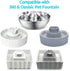 Cat Fountain Replacement Filters - 20PACK, 16 Carbon Filters with 4 Foam Filters, Compatible with Cat Fountains