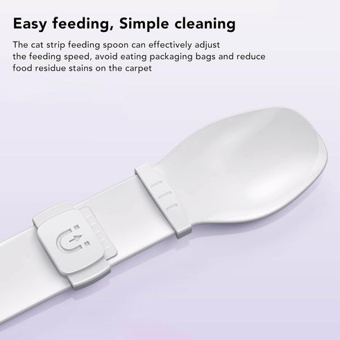 Sliding Cat Strip Squeeze Spoon, Multifunctional Cat Treat Feeding Spoon for Wet Treats