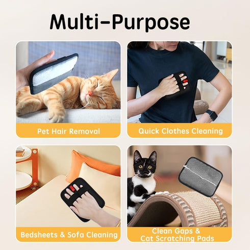 NALVIEVANA (1 Pack) Pet Hair Removal Glove for Cats & Dogs Upgraded Electrostatic Reusable & Washable Gloves, Magic Pet