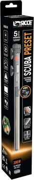 Sicce Scuba 300 Watt Aquarium Fish Tank Heater, Preset at 77? for Up to 90 Gallons, Submersible