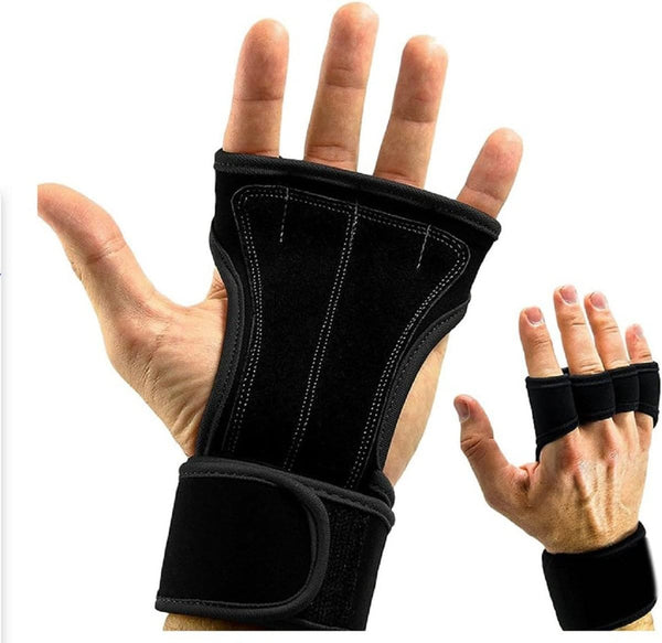 JDYYICZ Leather Padding Cross Training Gloves with Wrist Support for WODs & Gym
