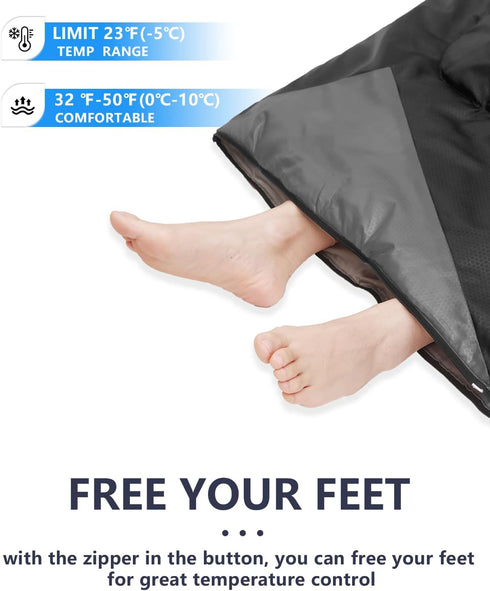 Sleeping Bags for Adults, Lightweight Waterproof Cold Weather Sleeping Bag for Camping and Hiking