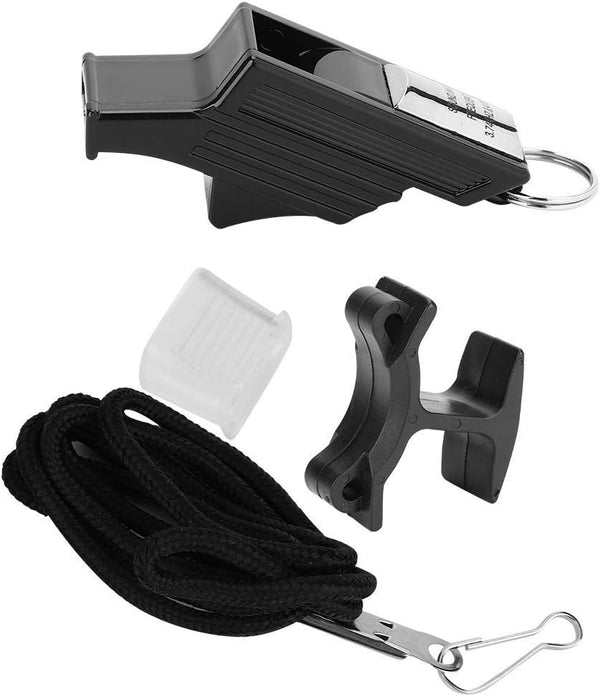Loud Crisp Sound Sports Whistles, Emergency Lifesaving Whistles with Rope, Storage Box for Camping, Football, Basketball