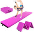 Matladin 8' 8ft 2ft 2in Folding Gymnastics Gym Exercise Aerobics Mat, x x PU Leather Tumbling Mats with Hook & Loop
