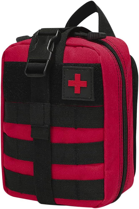 First Aid Kit Survival Backpack, Emergency Trauma Kit Organizer, Military Grade Rip-Away Molle Pouch for Camping