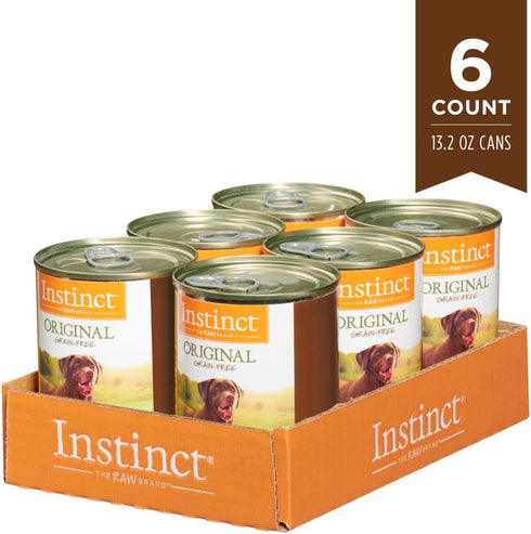 13.2 (Pack 6) Instinct Original Wet Dog Food, Grain Free Recipe - Real Beef, Ounce
