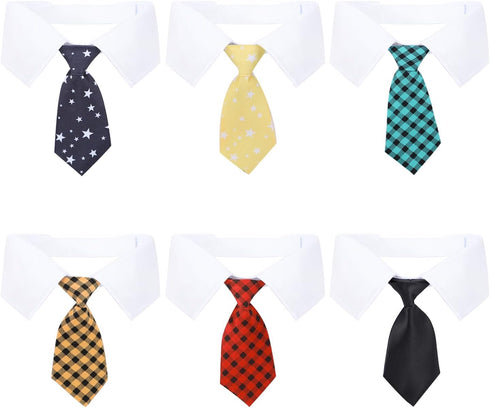Segarty Dog Neck Tie Large | 6 Pack Adjustable Pet Ties Collars for Medium Large Dogs | Formal Wedding Costume Set