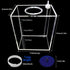 Acryli Made Dosing Container, Liquid Storage Bucket for Aquarium Air Pump Accessories, 2.5L Blue Lid