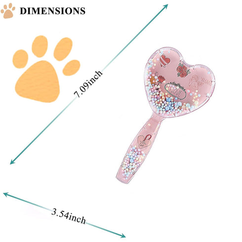 Small Dog Brush, Soft Dog Grooming Comb for Shih Tzus, Yorkies, Maltipoos, Maltese, Love Shape Puppy Massaging Pet Hair