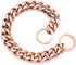 Rose Gold Dog Chain Collar 11mm/15mm/19mm Stainless Steel Cuban Link for Small Medium Large Dogs (19mm, 26inch)
