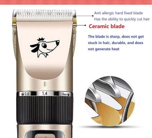 Cakapet Trimmer,Cordless,Low Trimmer Dog Clippers Grooming Kit and Paw Noise, Electric Quiet,Rechargeable, Dog