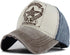 Vintage Baseball Cap, Fashion Rivets Cross Letters Denim Cotton Frayed Edge Sunhat Adjustable Unisex