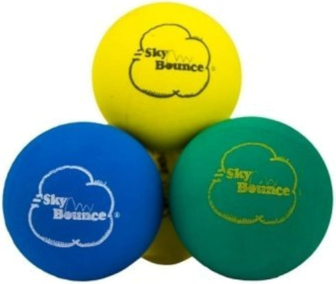 Sky Bounce Color Rubber Handballs for Recreational Handball, Stickball, Racquetball, Catch, Fetch, 2 1/4-Inch,