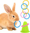 Rabbit Training Rings Toy Interactive Educational Stacking Rings 5 Random Colors Puzzle