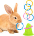 Rabbit Training Rings Toy Interactive Educational Stacking Rings 5 Random Colors Puzzle
