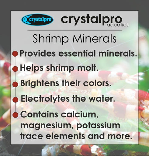 Shrimp Minerals 4.22 Oz, Essential Minerals for Shrimp Tanks and Invertebrates, Aquarium Supplies