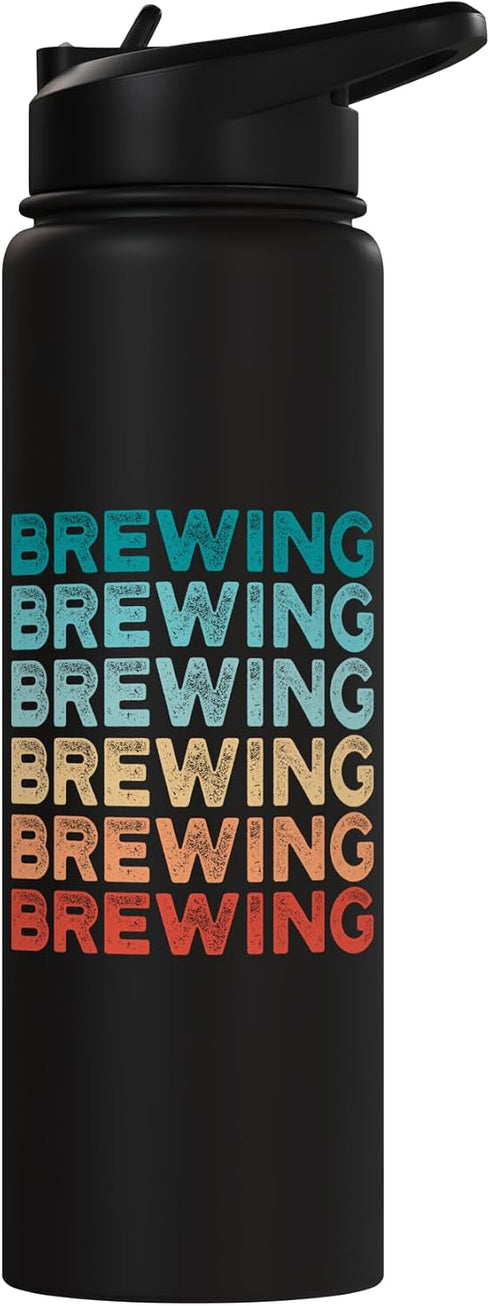 Beer Brewing Gift Idea Homebrewing Craftbeer Retro Graphic Homebrewing Winemaking Brewery Craftbeer Hop Stainless Steel