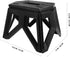 Packable Alipis Portable Folding Stool Outdoor Camping Chair Small Plastic Foldable Step Stool with Handle Lightweight