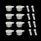 8 Pcs Small Bird Removable Transparent Bowl, Parrot Food Feeder with Small Food Cups for Canary Finch Parrot Small