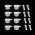 8 Pcs Small Bird Removable Transparent Bowl, Parrot Food Feeder with Small Food Cups for Canary Finch Parrot Small