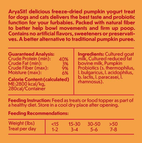 Freeze-Dried Single Ingredient Food Topper, Pumpkin