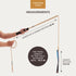 Flirt Pole for Small or Medium Dogs - 26 Inch with 70 Inch Rope and Two Toys, Spring Pole for All Breeds