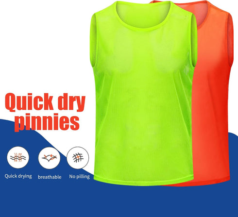 Scrimmage Soccer Pinnies Youth with Numbers Team Practice Vests Pennies Jerseys for Basketball Soccer Football Bibs
