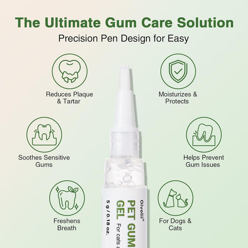 Cat Gum Care Pen Gentle Oral Serum with Soft Brush Tip Twist-to-Use Design for Easy, Stress-Free Application Soothes