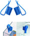 AKOAK 3 Pcs Multi-Functional Fish Tank Hose Support, Blue Mounting Water Pipe Clip