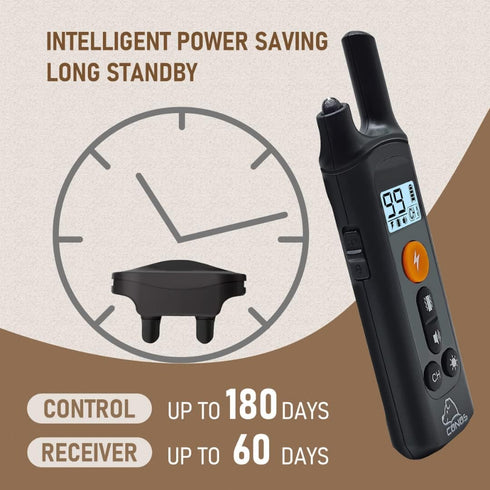 Dog Training Collar | Shock Collar with Beep | Vibration, Safe Static | Waterproof Rechargeable E-Collar, 1500FT Range