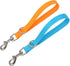 Short Dog Leash - Traffic Lead Handle for Training, Grab Tab (Orange & Sky Blue)