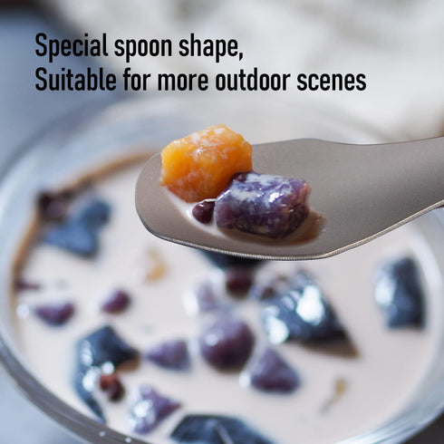 TiTo Titanium Spork, 3-in-1 Spoon, Fork, Knife Lightweight Camping Utensil, Eco-Friendly Flatware for Outdoor Travel