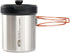 GSI Outdoors Glacier Personal Javapress, Stainless Steel Press Mug with Folding Handles, Brews 22 fl. oz.