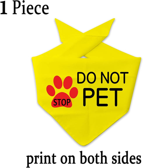 JXGZSO 1 Piece Stop Dot Not Pet/Stop No Touch No Talk/Stop Do Not Distract Dog Bandana (DO NOT PET Y D)