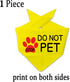 JXGZSO 1 Piece Stop Dot Not Pet/Stop No Touch No Talk/Stop Do Not Distract Dog Bandana (DO NOT PET Y D)