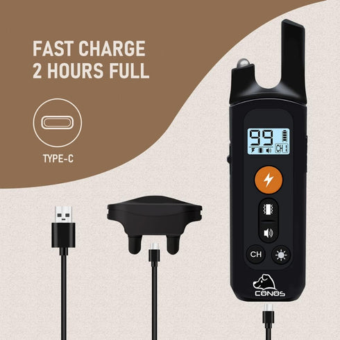 Dog Training Collar | Shock Collar with Beep | Vibration, Safe Static | Waterproof Rechargeable E-Collar, 1500FT Range