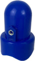 Large Trampoline Pole Caps with Screw-in Bolts - 6 Piece Blue Toppers for 1.5 Inch Diameter Poles