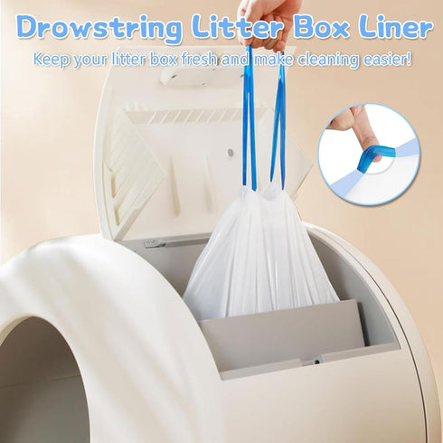 Giaceaw 120 Count MW-SC01/MW-SC02/MW-LR01 Extra Large Cat Litter Box Liners, Cat Litter Waste Receptacles Bags